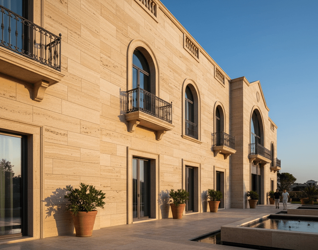 Использование травертина в дизайне