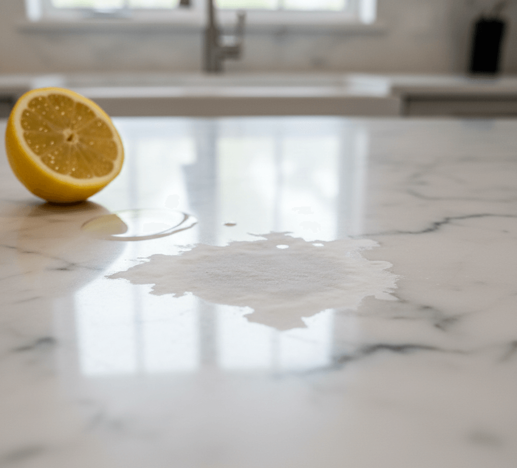 Кислотное травление на мраморе Кислотное травление на мраморе